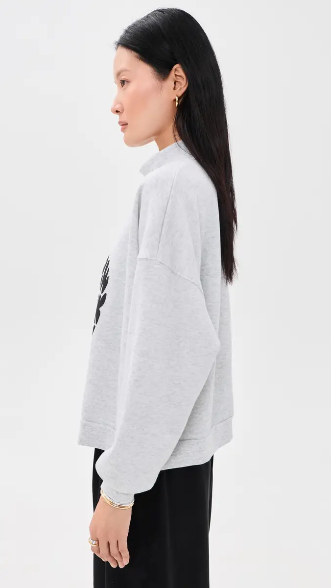 Sunny Somewhere NYC Apple Bite Mock Neck Sweatshirt | Thumbnail 4
