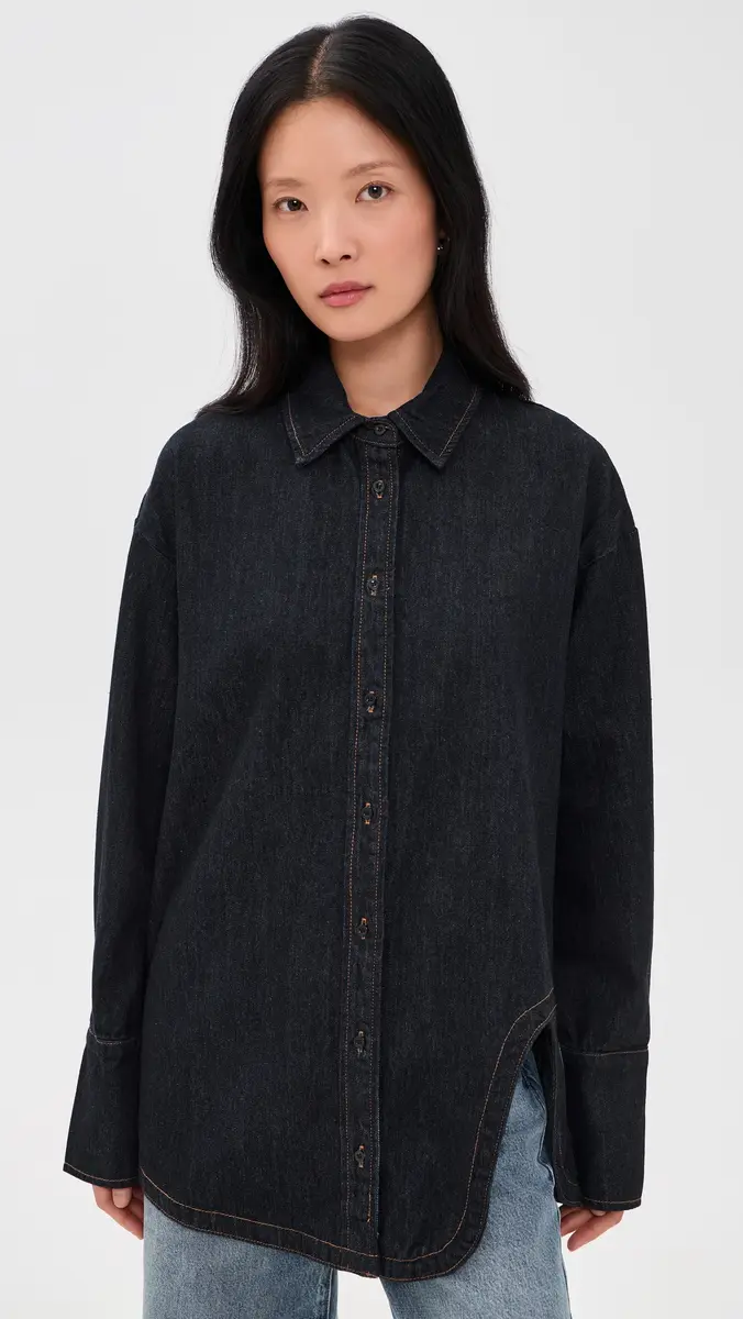 LIONESS Off Duty Denim Shirt | Thumbnail 2