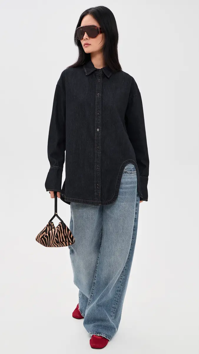 LIONESS Off Duty Denim Shirt | Thumbnail 5
