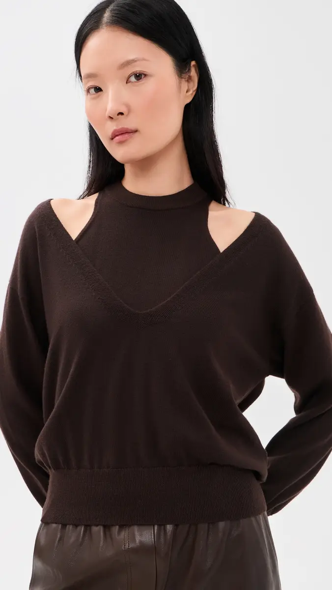 MEIMEIJ Tank and V Neck Pullover Wool Knit Twin Set | Thumbnail 2