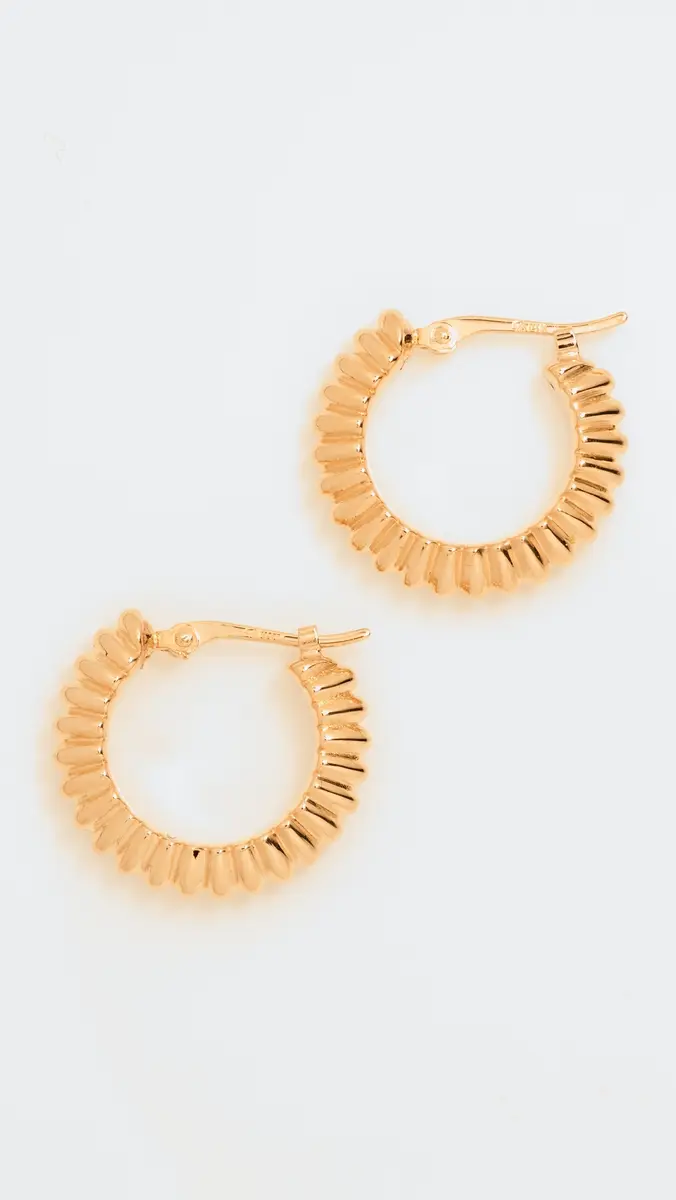 Ariel Gordon Jewelry Ridged Knife Edge Helium Hoops | Thumbnail 2