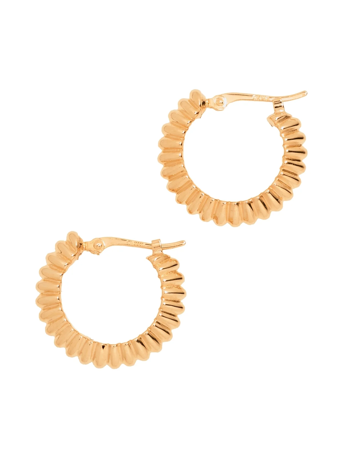 Ariel Gordon Jewelry Ridged Knife Edge Helium Hoops