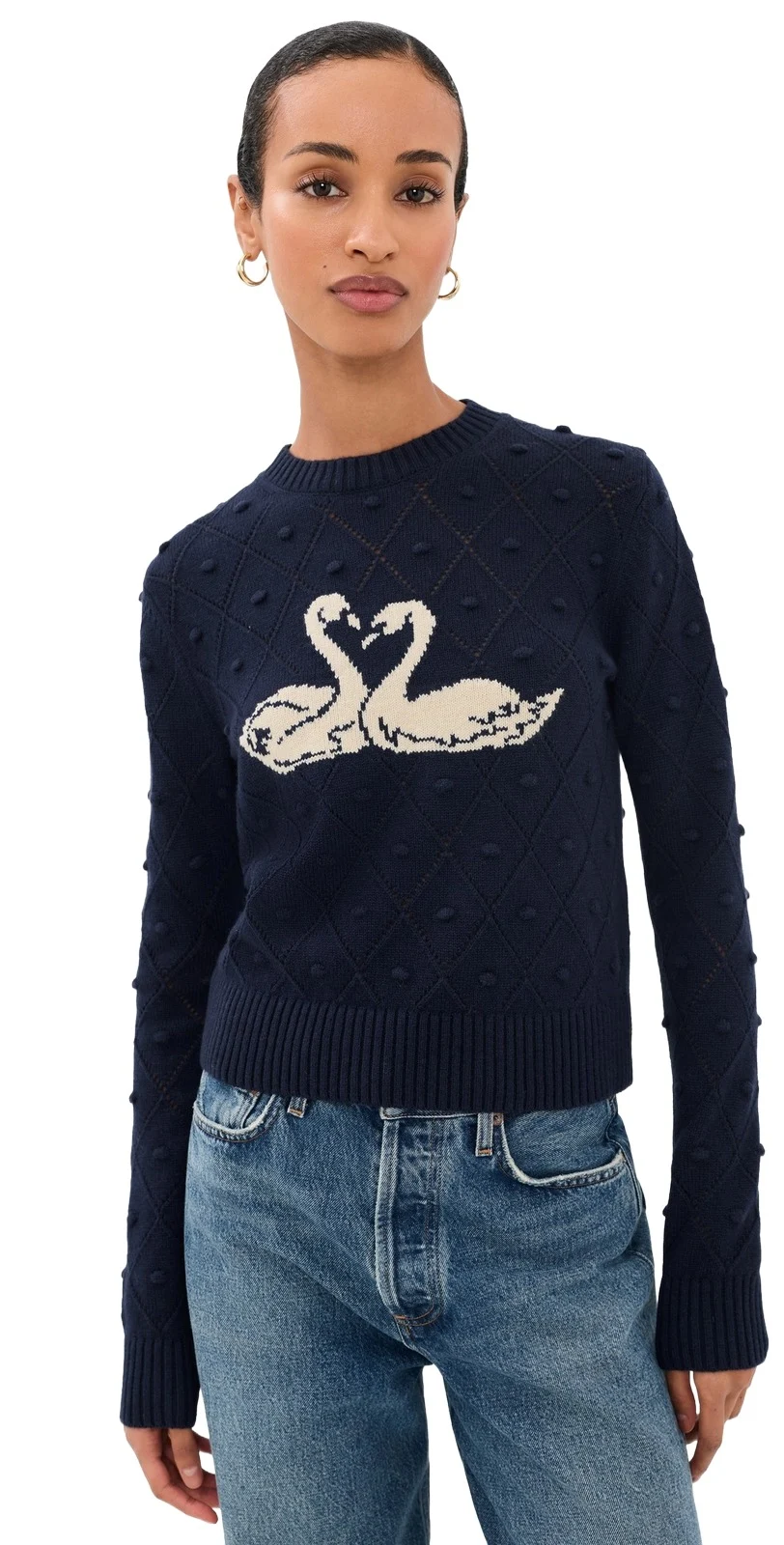 Madewell Cosette Woolest Bauble Swan Pullover