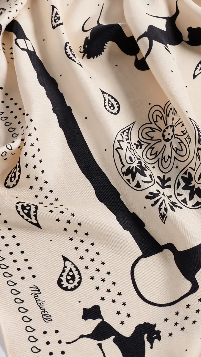 Madewell Medium Silk Bandana | Thumbnail 5 Madewell Medium Silk Bandana | Thumbnail 5