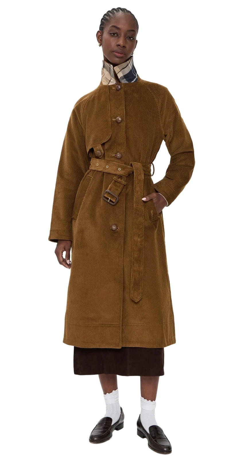 Barbour Antonella Corduroy Trench Jacket
