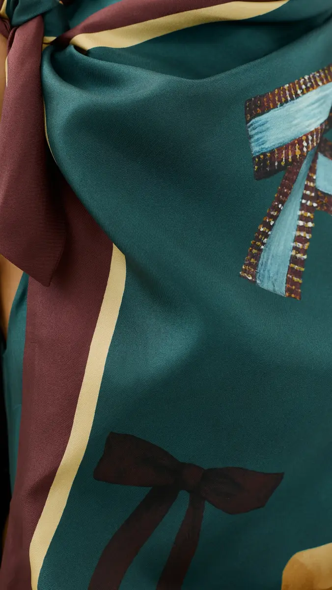 ALÉMAIS Rosette Silk Scarf Midi Dress | Thumbnail 6 ALÉMAIS Rosette Silk Scarf Midi Dress | Thumbnail 6