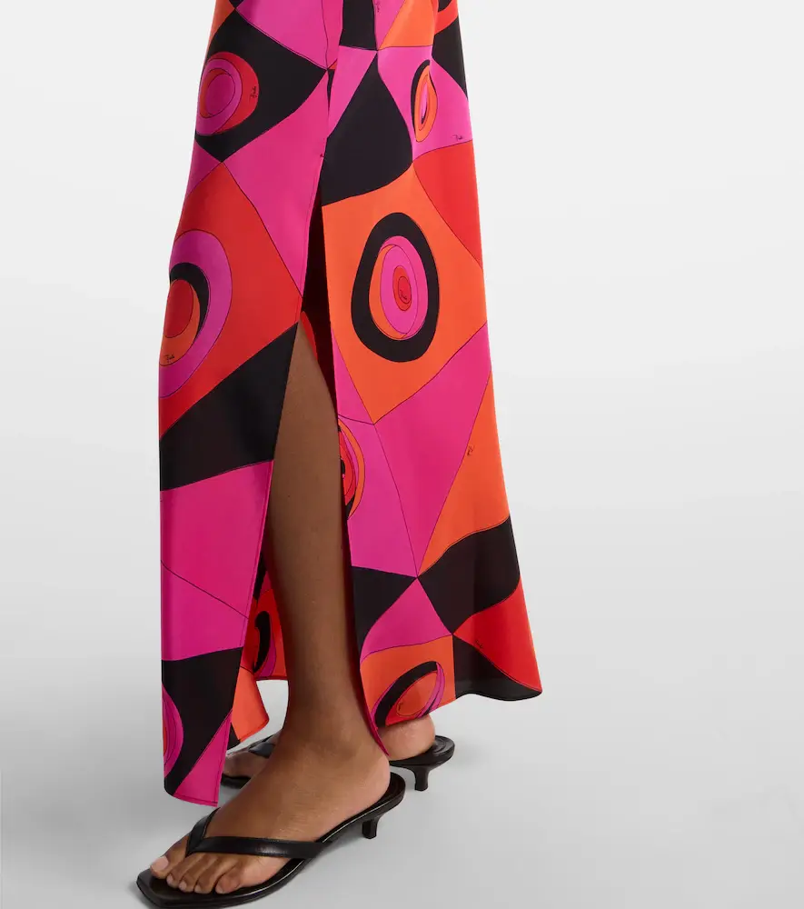 PUCCI Occhi silk twill gown | Thumbnail 2 PUCCI Occhi silk twill gown | Thumbnail 2