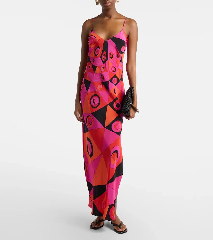 PUCCI Occhi silk twill gown | Thumbnail 3 PUCCI Occhi silk twill gown | Thumbnail 3
