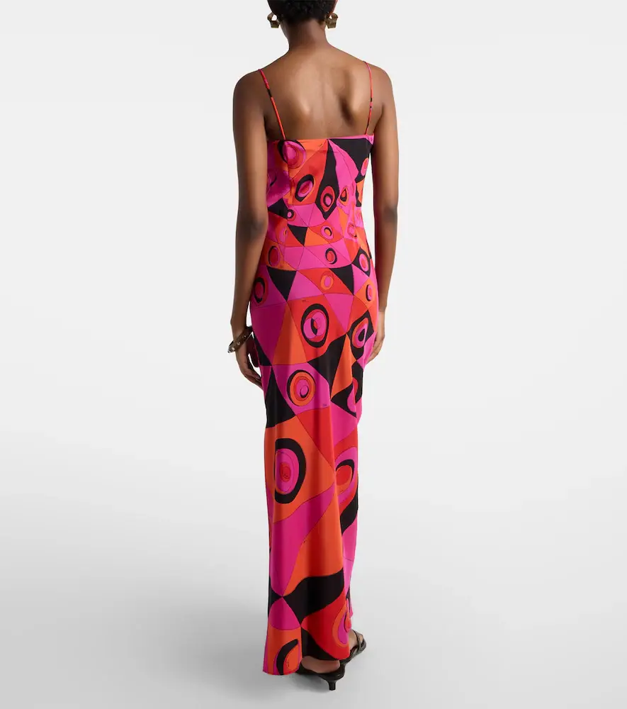 PUCCI Occhi silk twill gown | Thumbnail 4 PUCCI Occhi silk twill gown | Thumbnail 4