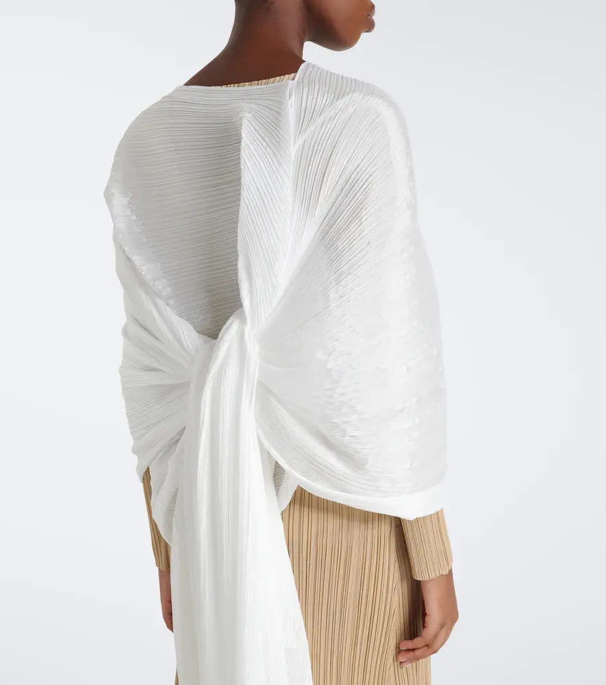Pleats Please Issey Miyake Madame T pleated shawl | Thumbnail 2 Pleats Please Issey Miyake Madame T pleated shawl | Thumbnail 2