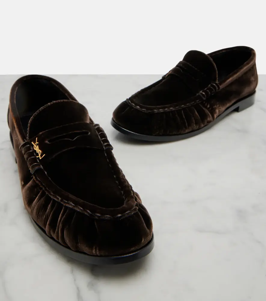 Saint Laurent Le Loafer velvet penny loafers | Thumbnail 2 Saint Laurent Le Loafer velvet penny loafers | Thumbnail 2