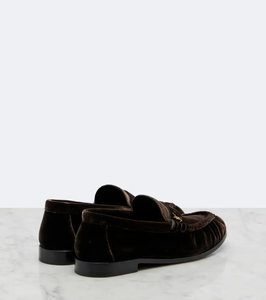 Saint Laurent Le Loafer velvet penny loafers | Thumbnail 4 Saint Laurent Le Loafer velvet penny loafers | Thumbnail 4