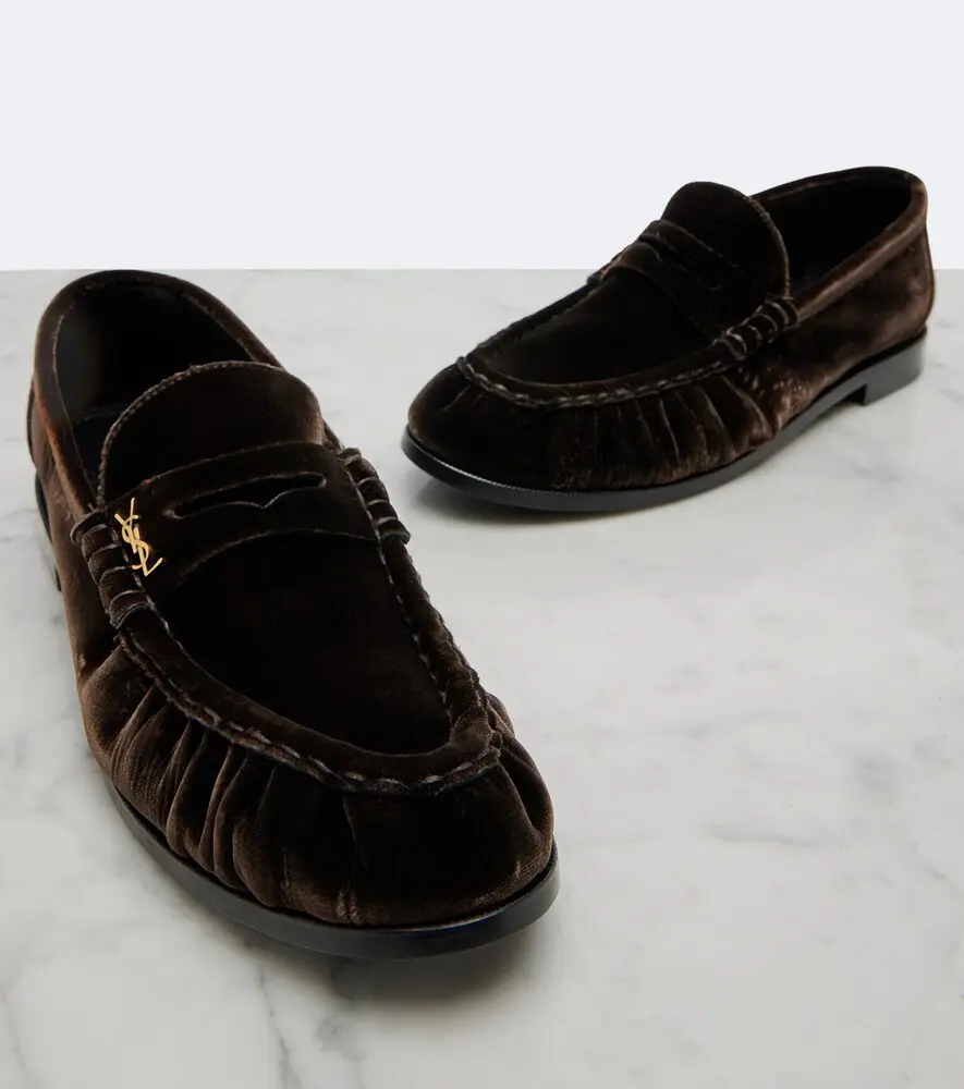 Saint Laurent Le Loafer velvet penny loafers | Thumbnail 5 Saint Laurent Le Loafer velvet penny loafers | Thumbnail 5