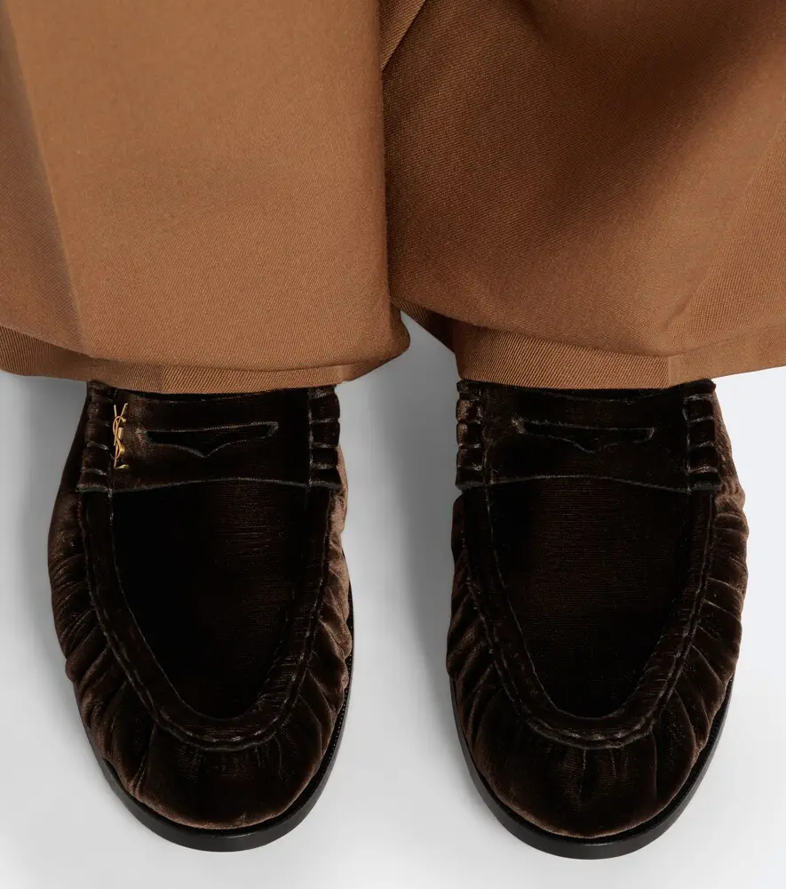 Saint Laurent Le Loafer velvet penny loafers | Thumbnail 6 Saint Laurent Le Loafer velvet penny loafers | Thumbnail 6