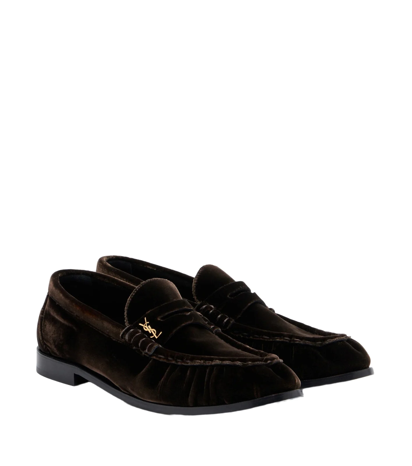 Saint Laurent Le Loafer velvet penny loafers