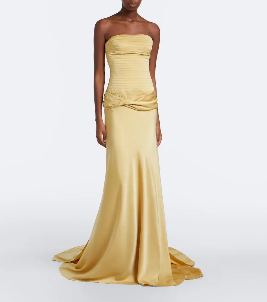 Marmar Halim Satin corset gown | Thumbnail 4 Marmar Halim Satin corset gown | Thumbnail 4