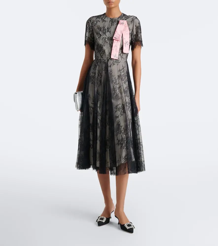 Erdem Embellished lace midi dress | Thumbnail 4