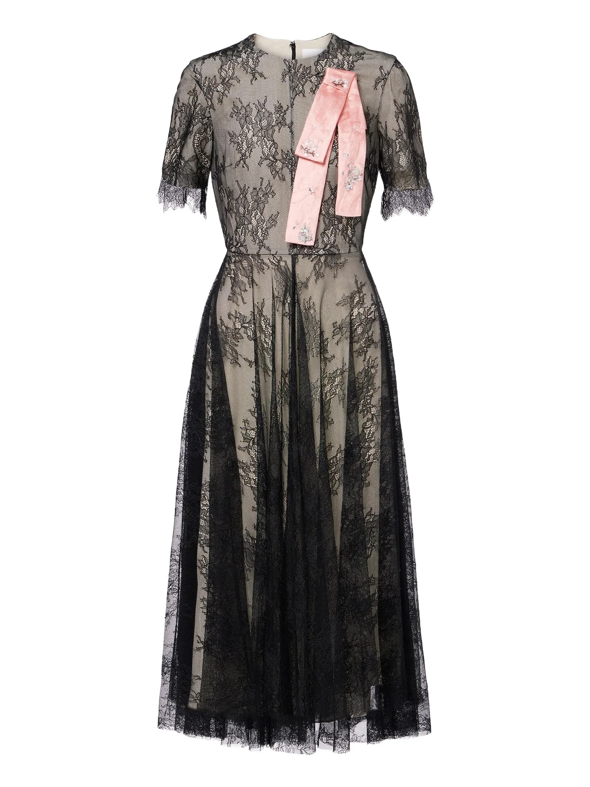 Erdem Embellished lace midi dress