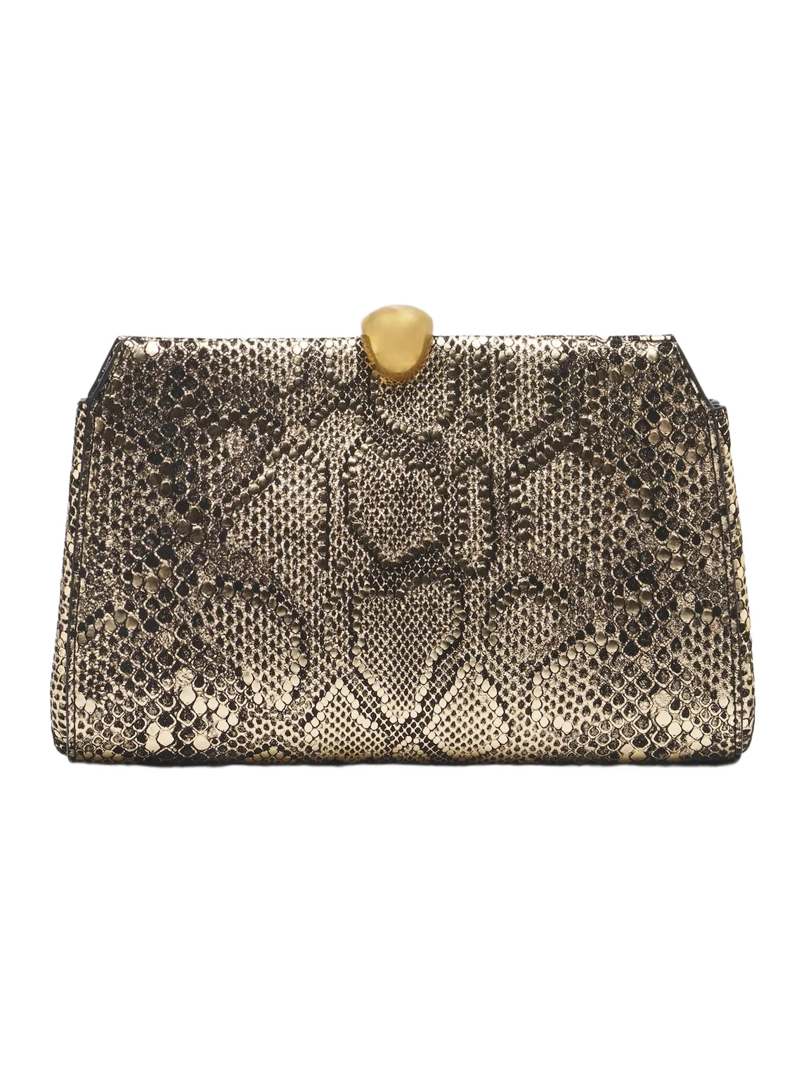 Lou snake-effect leather clutch Lou snake-effect leather clutch