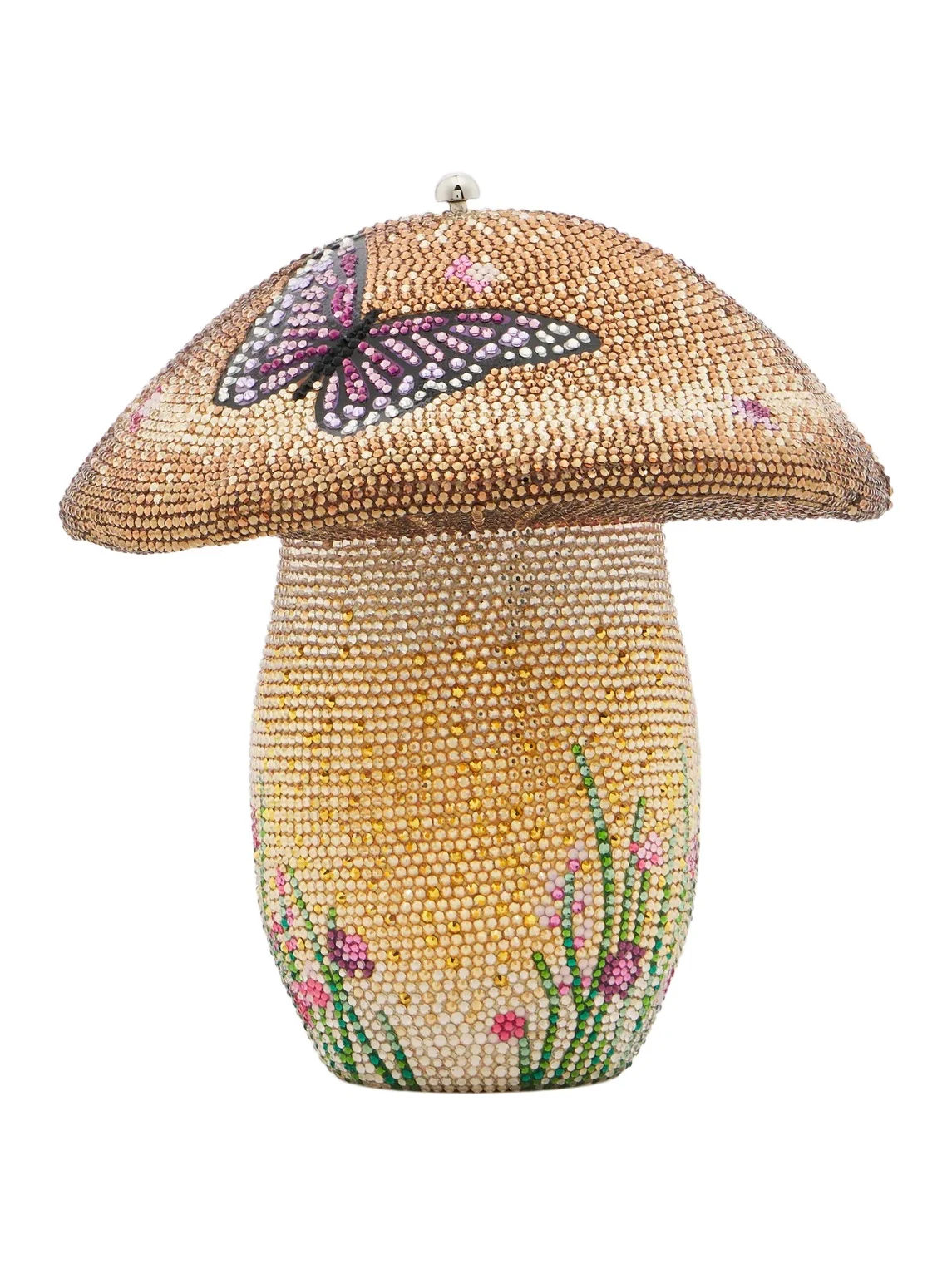Judith Leiber Couture Mushroom Bella crystal-embellished clutch