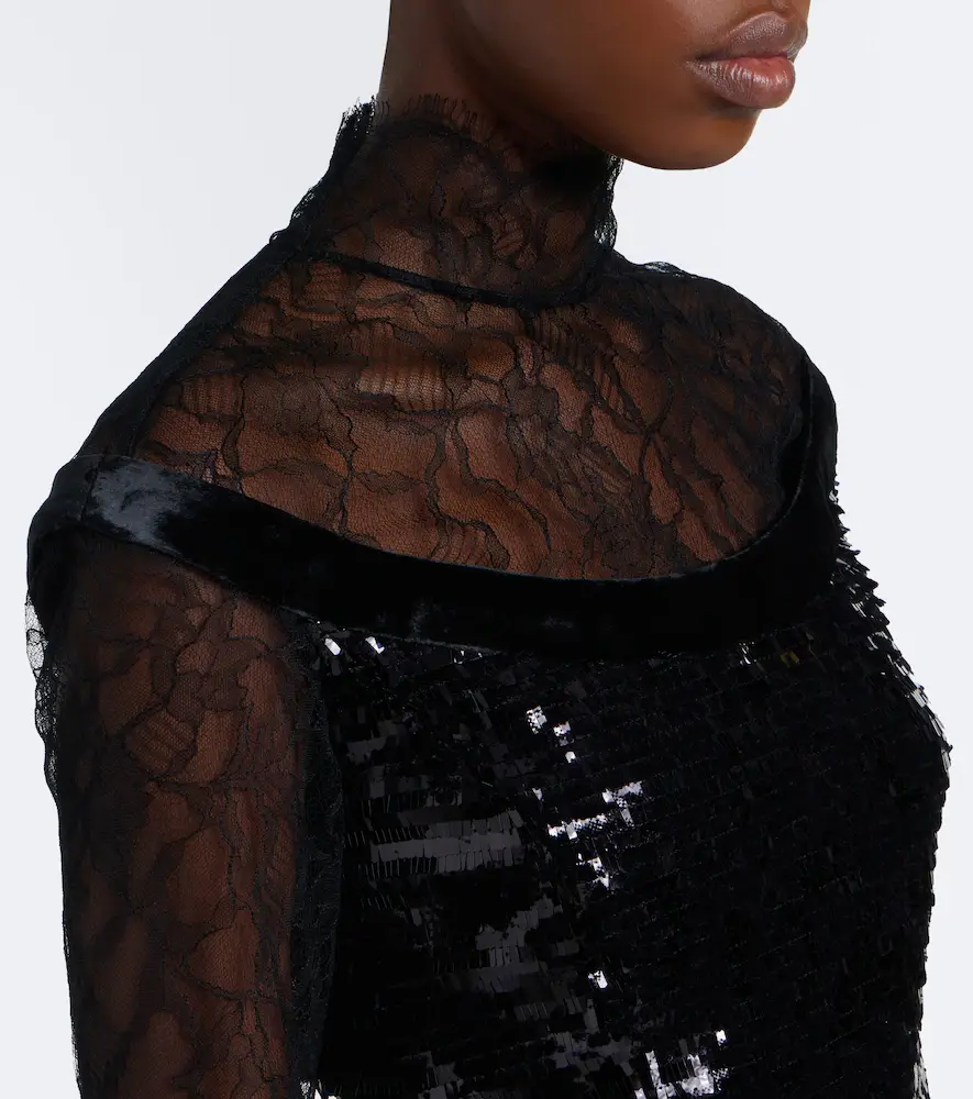 Roberto Cavalli Sequined lace minidress | Thumbnail 3 Roberto Cavalli Sequined lace minidress | Thumbnail 3