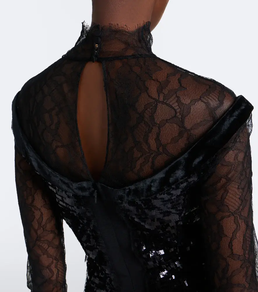 Roberto Cavalli Sequined lace minidress | Thumbnail 6 Roberto Cavalli Sequined lace minidress | Thumbnail 6