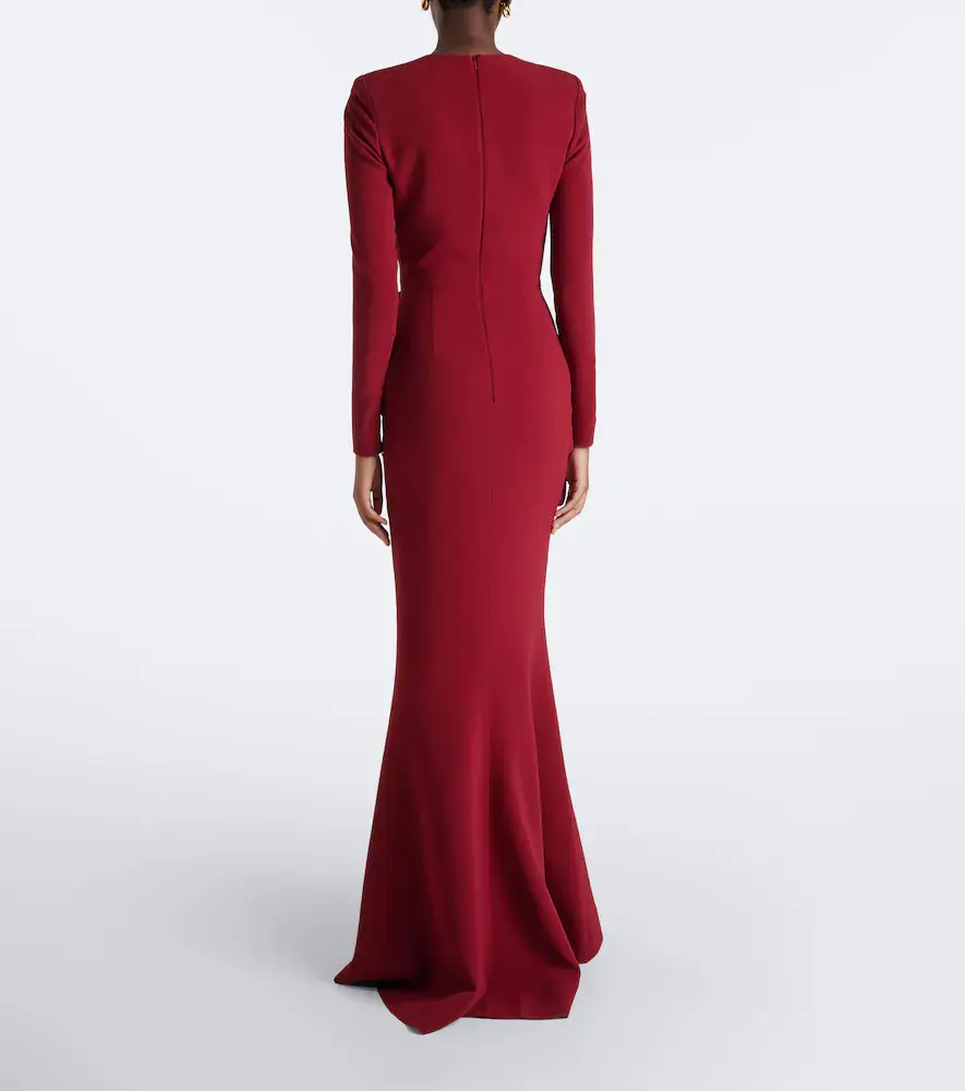 Elie Saab Draped cady gown | Thumbnail 3