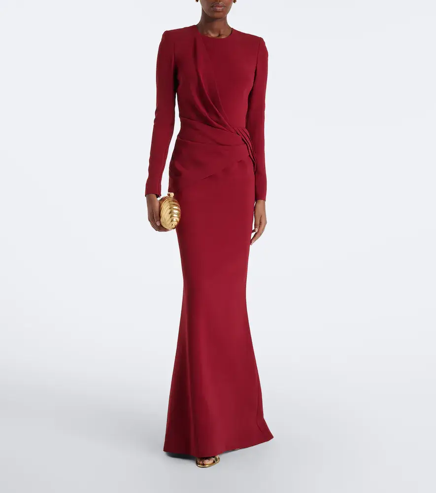 Elie Saab Draped cady gown | Thumbnail 5