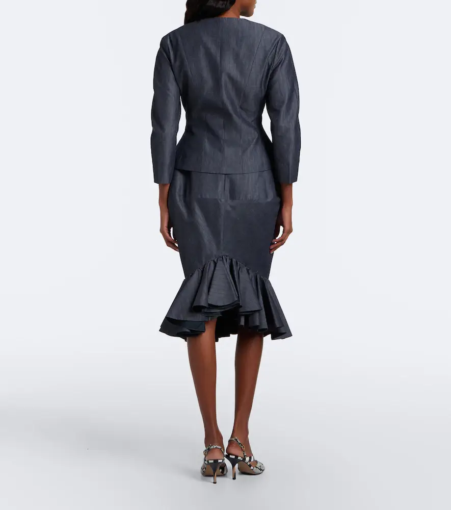 Jacquemus Palmier cotton and mohair-blend midi skirt | Thumbnail 3 Jacquemus Palmier cotton and mohair-blend midi skirt | Thumbnail 3
