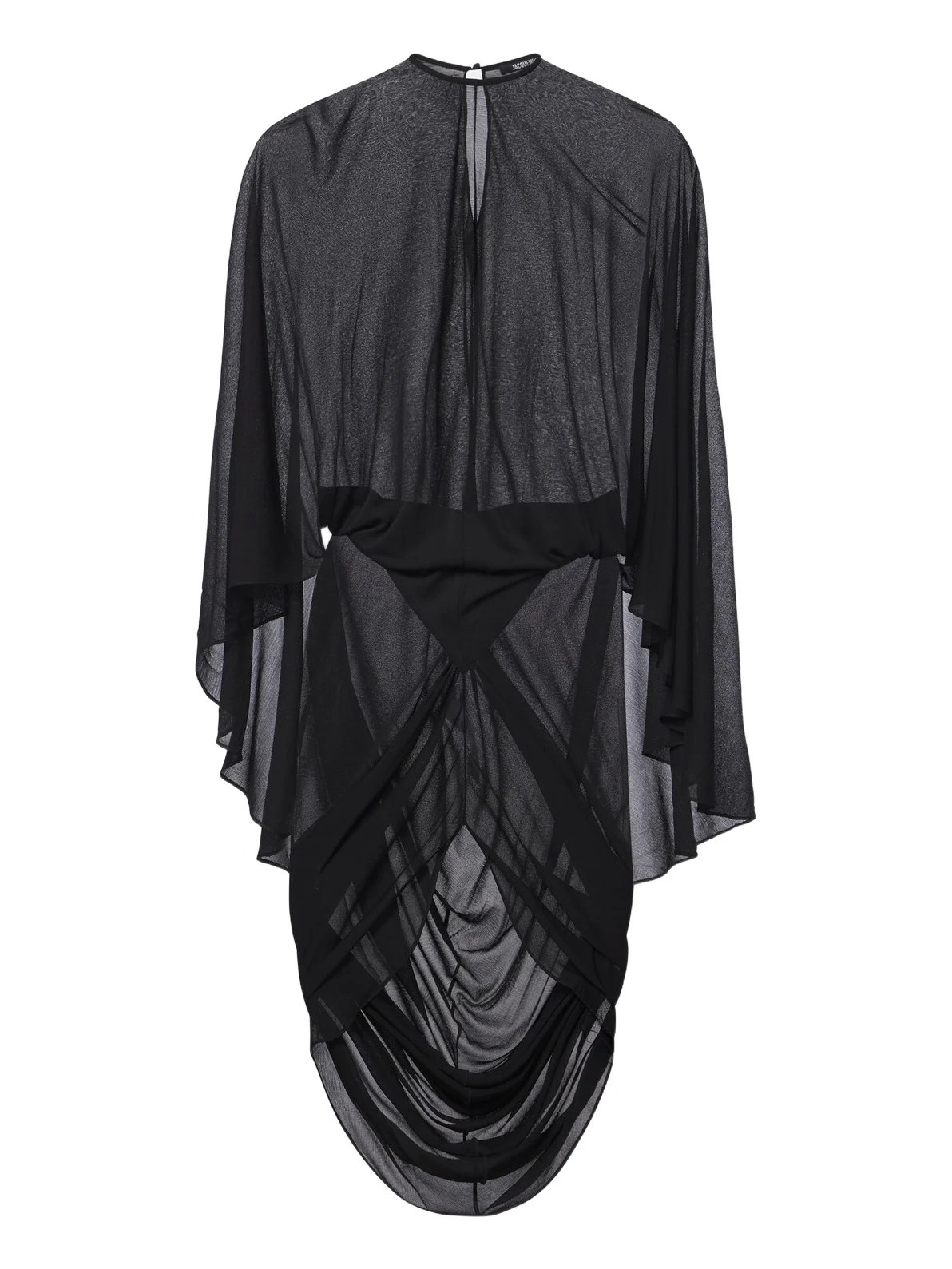 Jacquemus Noche sheer crêpe jersey midi dress