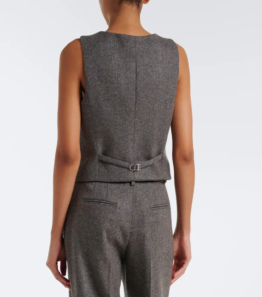 Gabriela Hearst Coleridge herringbone cashmere and wool vest | Thumbnail 2 Gabriela Hearst Coleridge herringbone cashmere and wool vest | Thumbnail 2