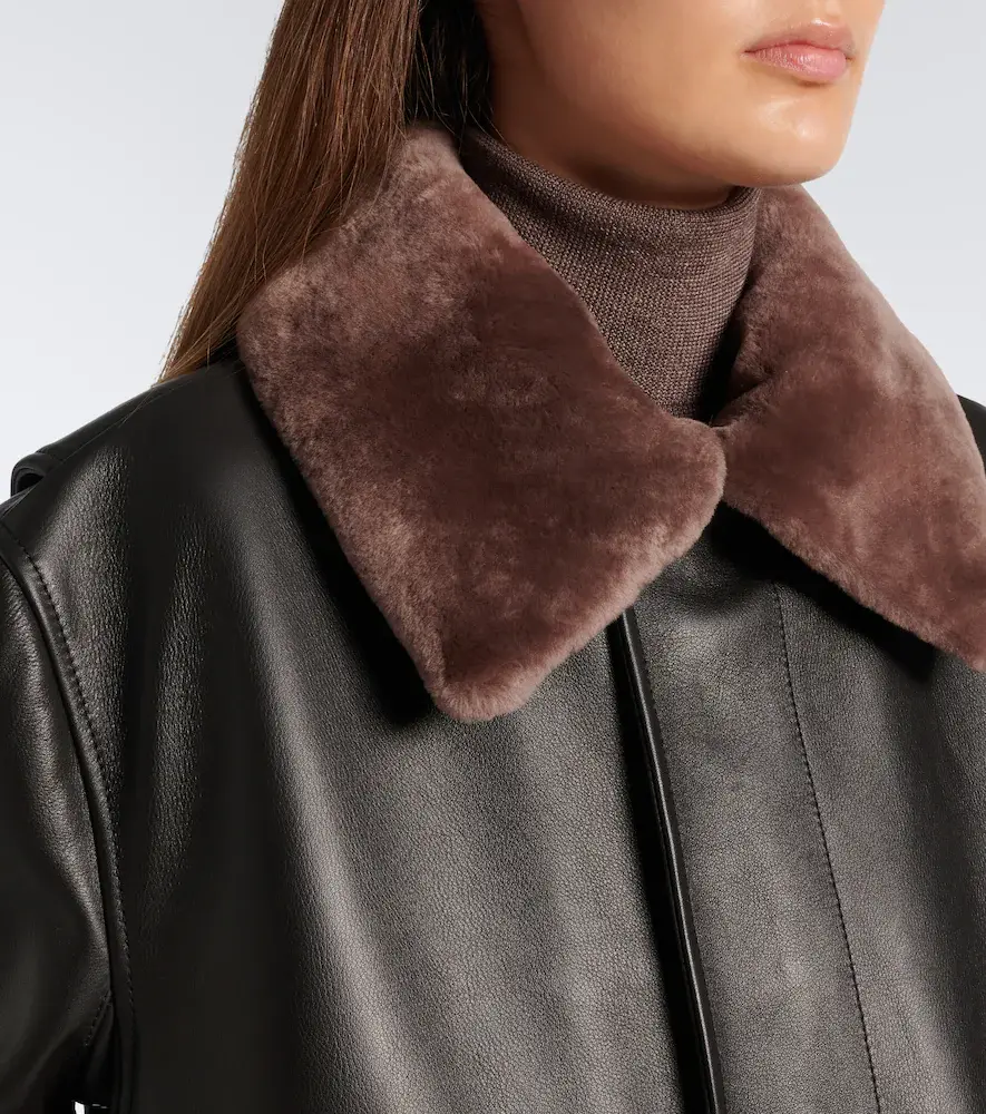 Gabriela Hearst Grant shearling-trimmed leather jacket | Thumbnail 5 Gabriela Hearst Grant shearling-trimmed leather jacket | Thumbnail 5