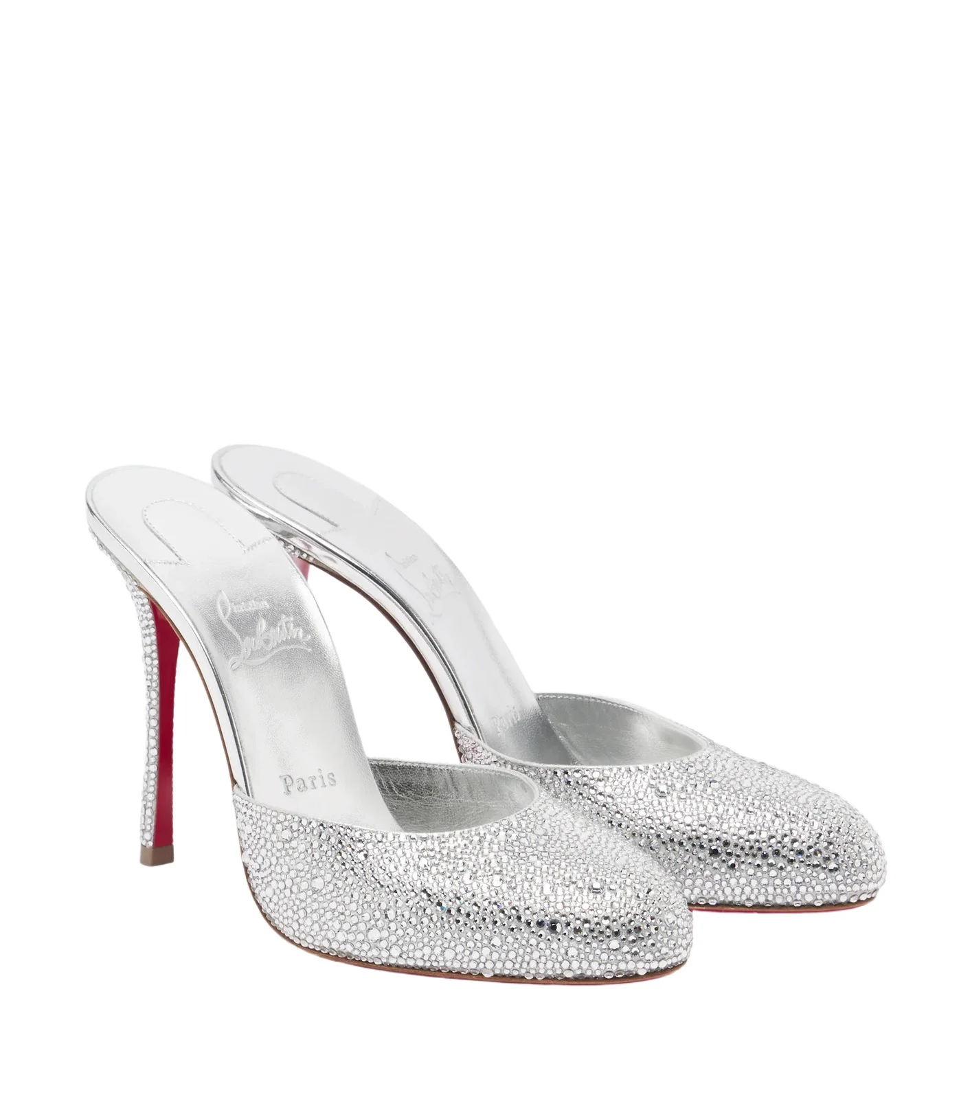 Christian Louboutin Dolly embellished leather mules