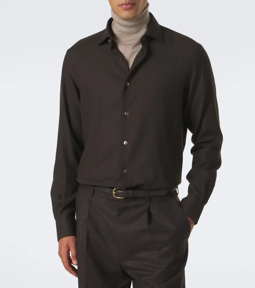 Zegna Cotton and cashmere shirt | Thumbnail 3