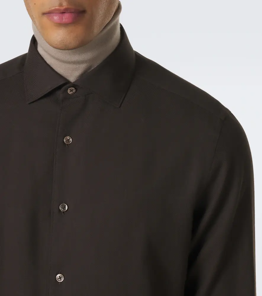 Zegna Cotton and cashmere shirt | Thumbnail 4