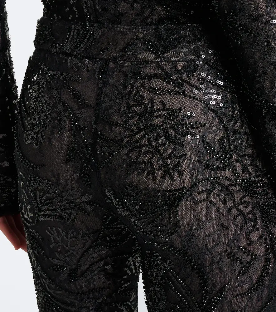 The New Arrivals Ilkyaz Ozel Meihua sequined flared pants | Thumbnail 2 The New Arrivals Ilkyaz Ozel Meihua sequined flared pants | Thumbnail 2