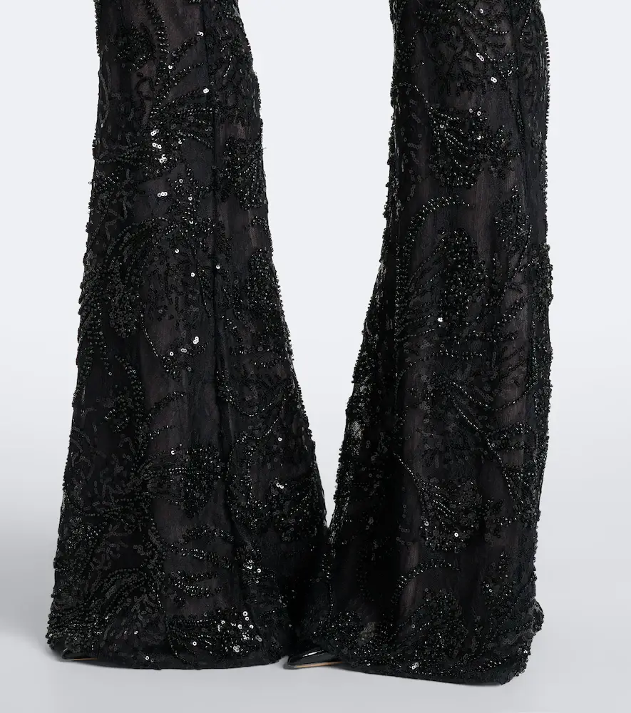 The New Arrivals Ilkyaz Ozel Meihua sequined flared pants | Thumbnail 3 The New Arrivals Ilkyaz Ozel Meihua sequined flared pants | Thumbnail 3