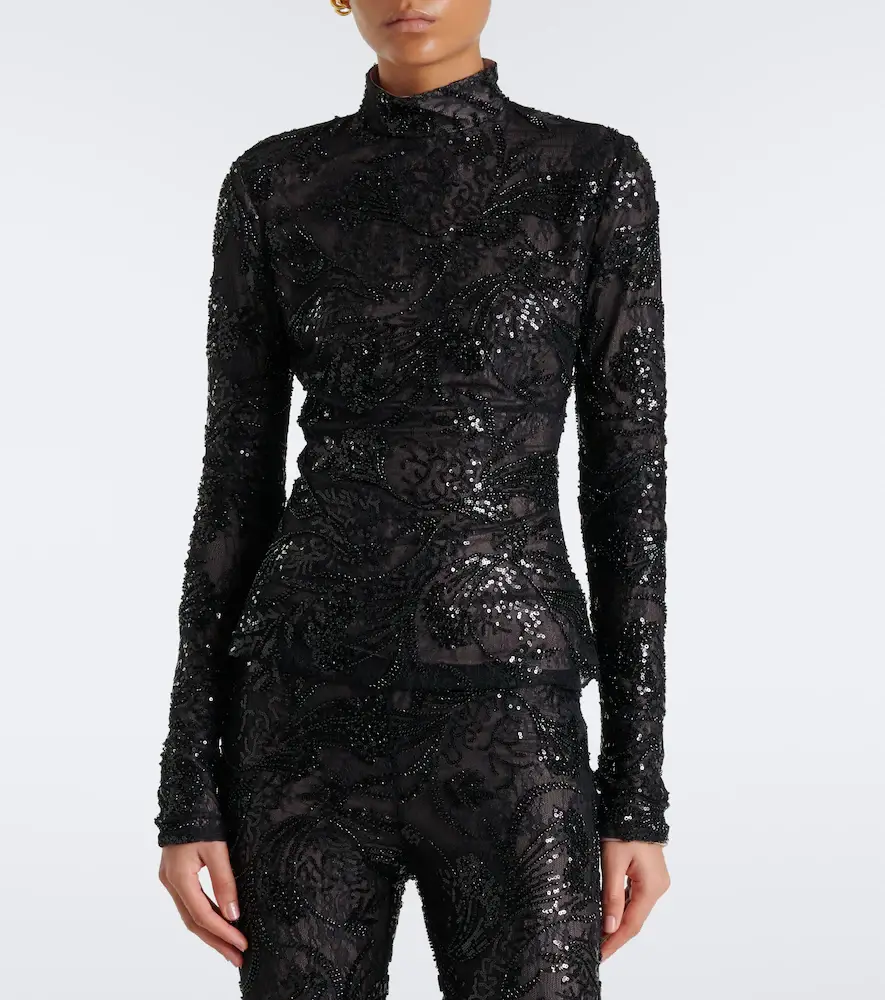 The New Arrivals Ilkyaz Ozel Catroux sequined top | Thumbnail 3 The New Arrivals Ilkyaz Ozel Catroux sequined top | Thumbnail 3