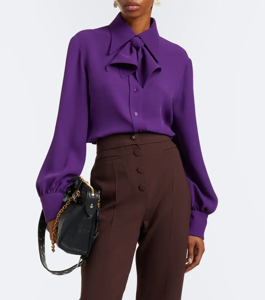 Valentino Garavani Cady Couture tie-neck blouse | Thumbnail 4 Valentino Garavani Cady Couture tie-neck blouse | Thumbnail 4