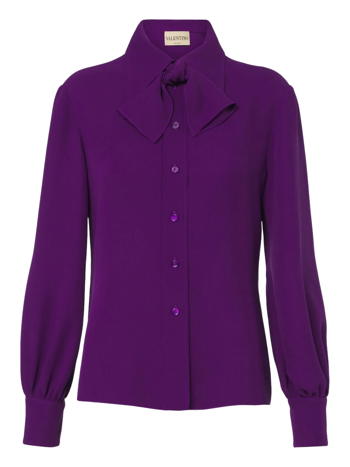 Valentino Garavani Cady Couture tie-neck blouse