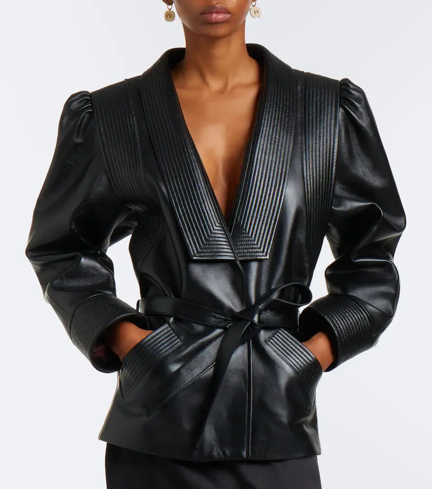 Valentino Garavani Belted leather jacket | Thumbnail 4