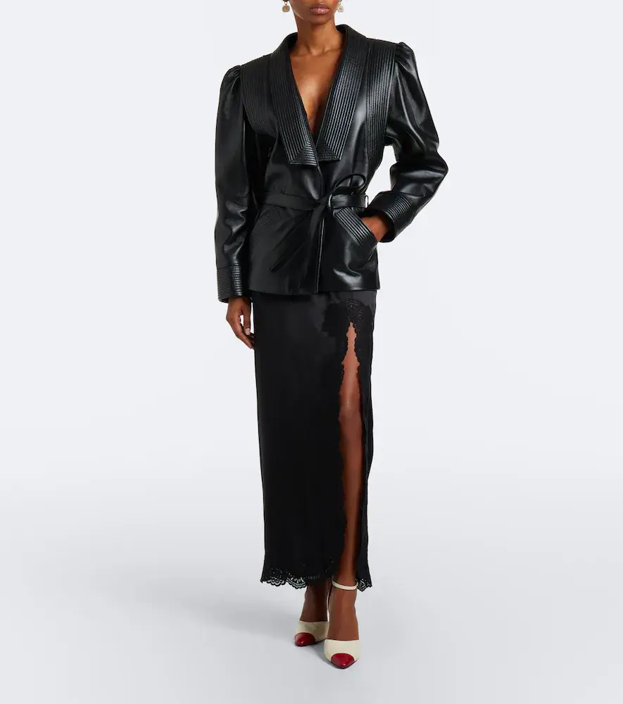 Valentino Garavani Belted leather jacket | Thumbnail 7