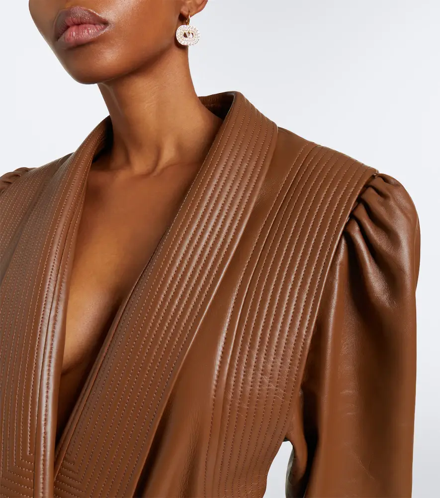 Valentino Garavani Belted leather jacket | Thumbnail 7 Valentino Garavani Belted leather jacket | Thumbnail 7