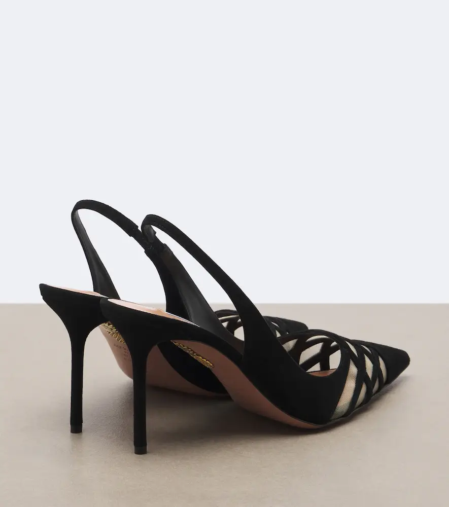 Aquazzura Perfect Match suede slingback pumps | Thumbnail 2 Aquazzura Perfect Match suede slingback pumps | Thumbnail 2
