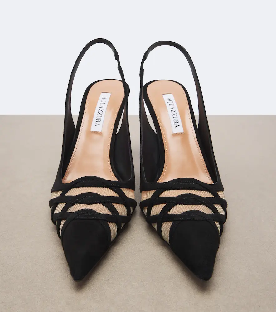 Aquazzura Perfect Match suede slingback pumps | Thumbnail 3 Aquazzura Perfect Match suede slingback pumps | Thumbnail 3