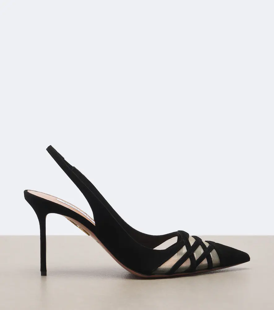 Aquazzura Perfect Match suede slingback pumps | Thumbnail 4 Aquazzura Perfect Match suede slingback pumps | Thumbnail 4