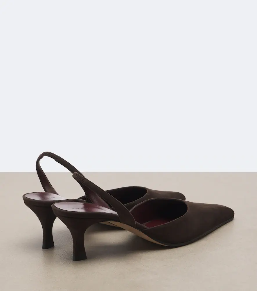 The Row Inez suede slingback pumps | Thumbnail 3 The Row Inez suede slingback pumps | Thumbnail 3