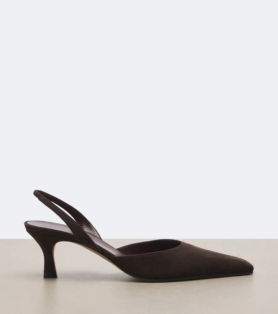The Row Inez suede slingback pumps | Thumbnail 4 The Row Inez suede slingback pumps | Thumbnail 4
