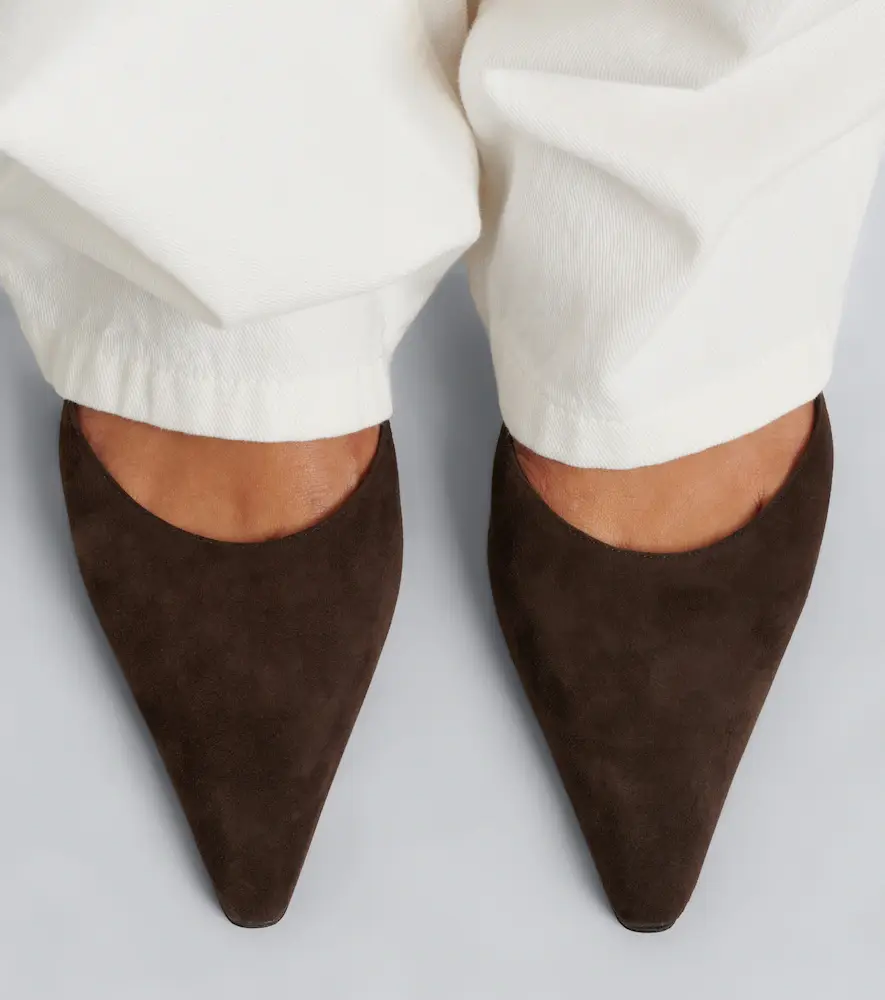 The Row Inez suede slingback pumps | Thumbnail 5 The Row Inez suede slingback pumps | Thumbnail 5