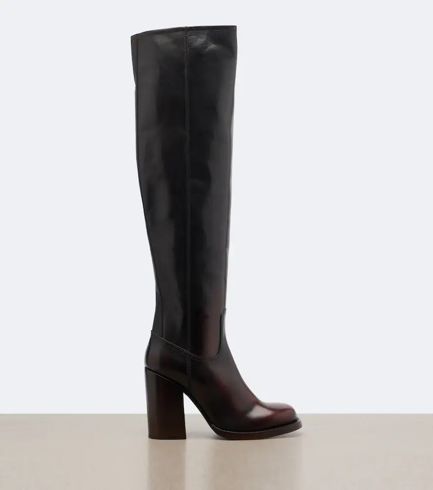 Dries Van Noten Leather over-the-knee boots | Thumbnail 4 Dries Van Noten Leather over-the-knee boots | Thumbnail 4